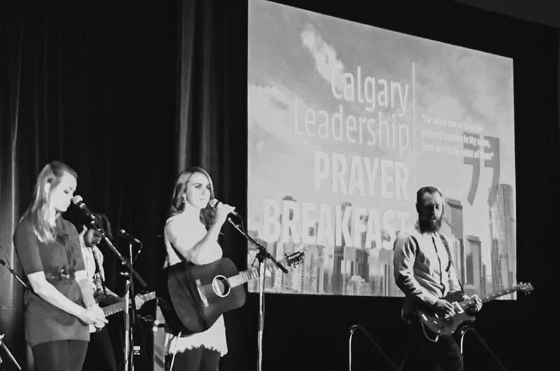 Sidewalk Prophets performing at the Calgary Leadership Prayer Breakfast