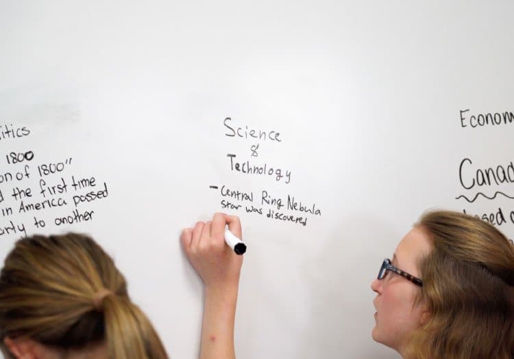 Students at whiteboard